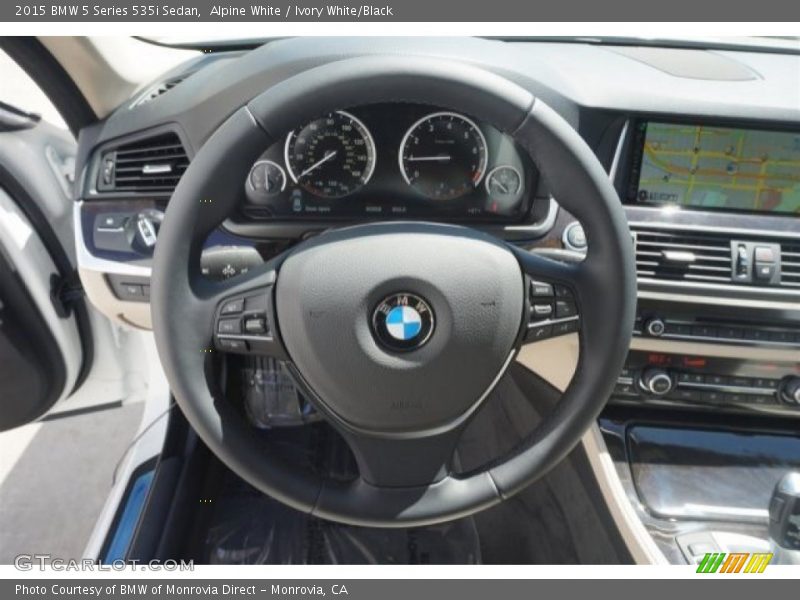 Alpine White / Ivory White/Black 2015 BMW 5 Series 535i Sedan
