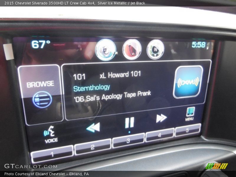 Silver Ice Metallic / Jet Black 2015 Chevrolet Silverado 3500HD LT Crew Cab 4x4