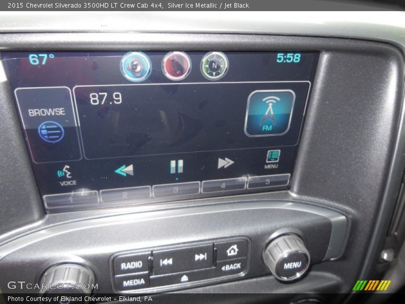 Silver Ice Metallic / Jet Black 2015 Chevrolet Silverado 3500HD LT Crew Cab 4x4