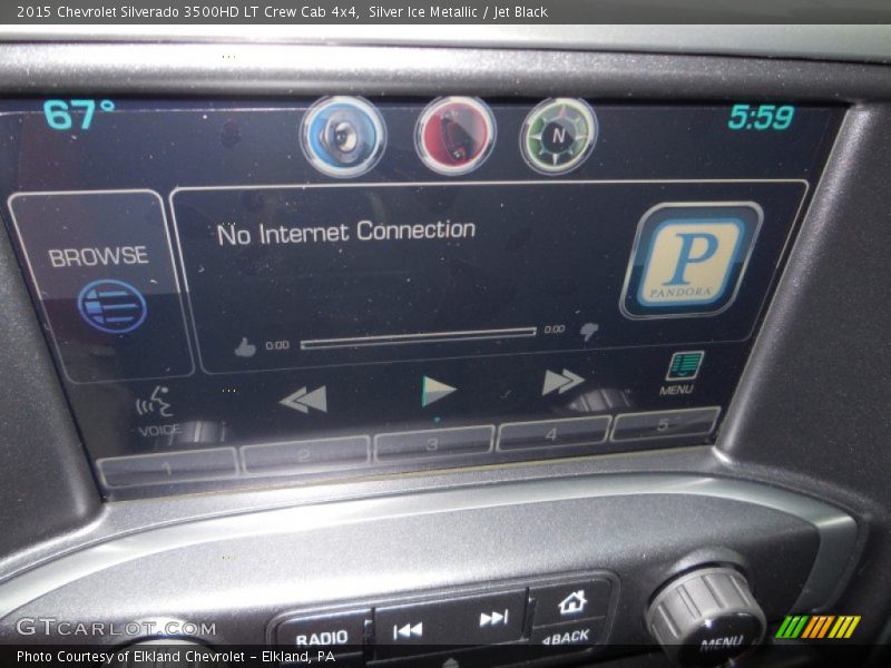 Silver Ice Metallic / Jet Black 2015 Chevrolet Silverado 3500HD LT Crew Cab 4x4