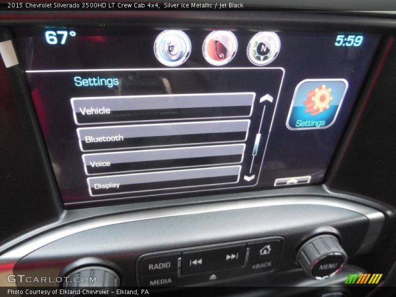 Silver Ice Metallic / Jet Black 2015 Chevrolet Silverado 3500HD LT Crew Cab 4x4