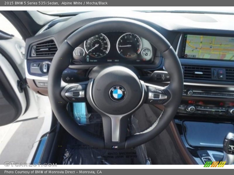Alpine White / Mocha/Black 2015 BMW 5 Series 535i Sedan