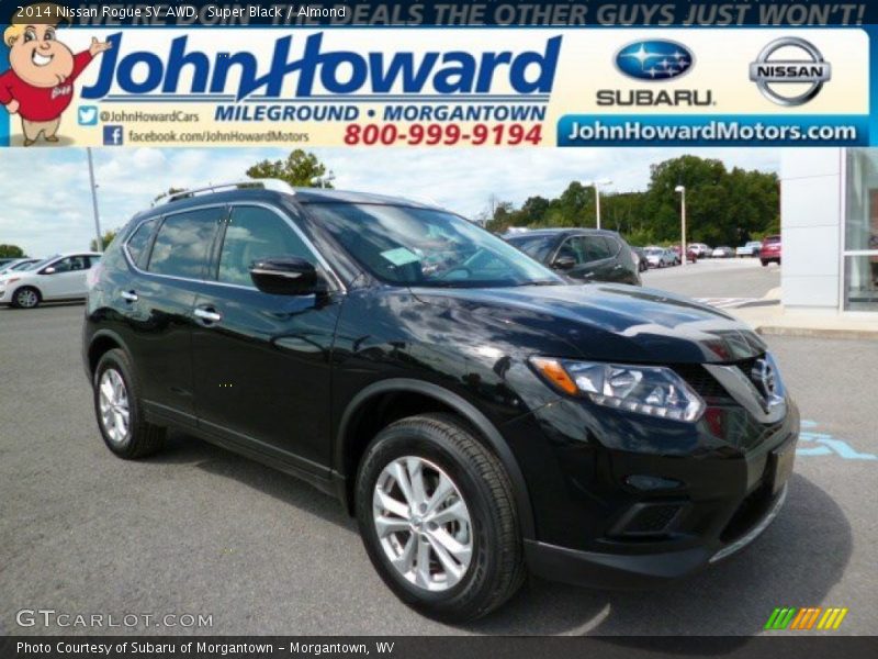 Super Black / Almond 2014 Nissan Rogue SV AWD