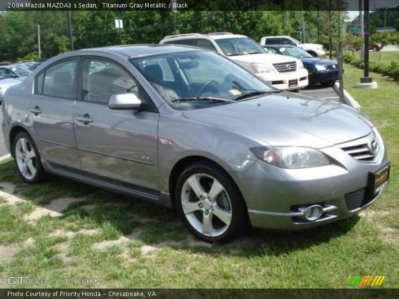 Titanium Gray Metallic / Black 2004 Mazda MAZDA3 s Sedan