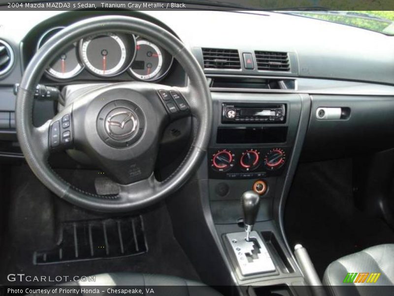 Titanium Gray Metallic / Black 2004 Mazda MAZDA3 s Sedan