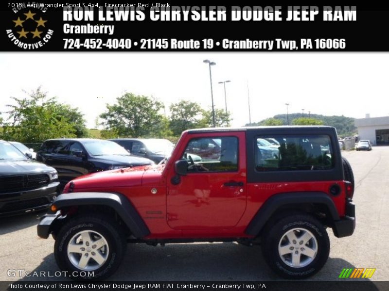 Firecracker Red / Black 2015 Jeep Wrangler Sport S 4x4