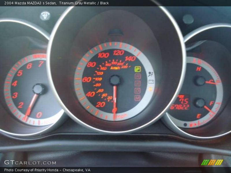 Titanium Gray Metallic / Black 2004 Mazda MAZDA3 s Sedan