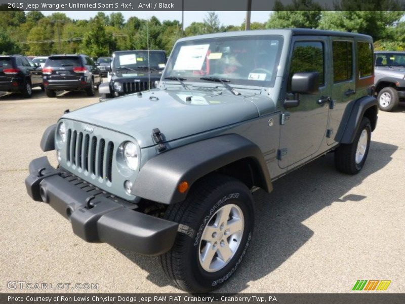 Anvil / Black 2015 Jeep Wrangler Unlimited Sport S 4x4