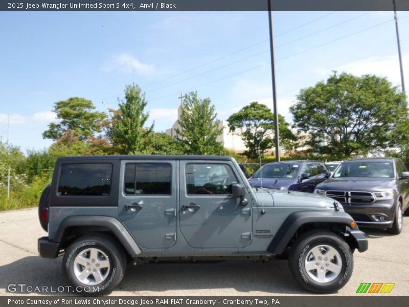 Anvil / Black 2015 Jeep Wrangler Unlimited Sport S 4x4