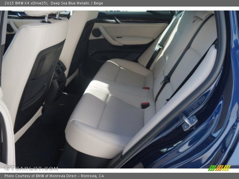 Rear Seat of 2015 X4 xDrive35i