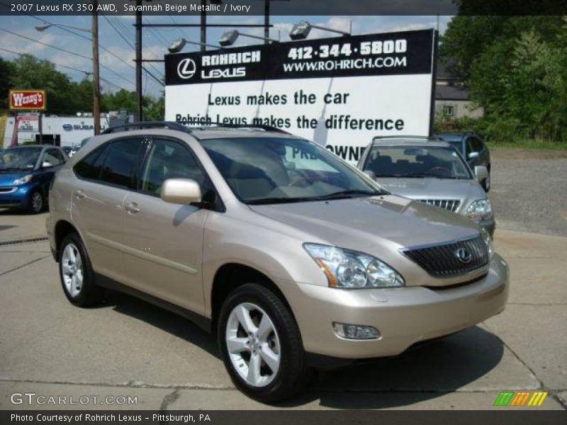 Savannah Beige Metallic / Ivory 2007 Lexus RX 350 AWD