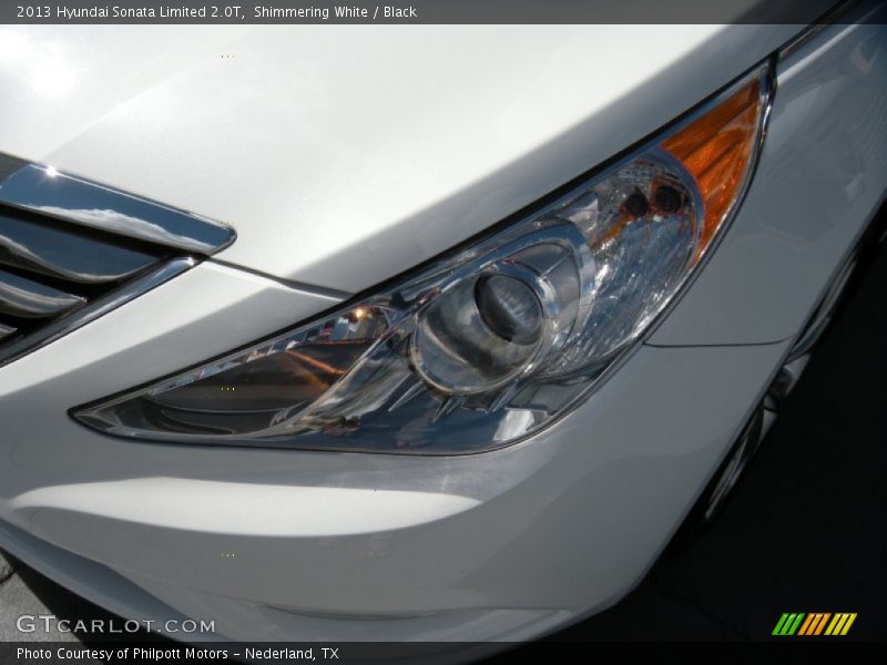 Shimmering White / Black 2013 Hyundai Sonata Limited 2.0T
