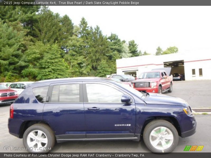 True Blue Pearl / Dark Slate Gray/Light Pebble Beige 2015 Jeep Compass Latitude 4x4