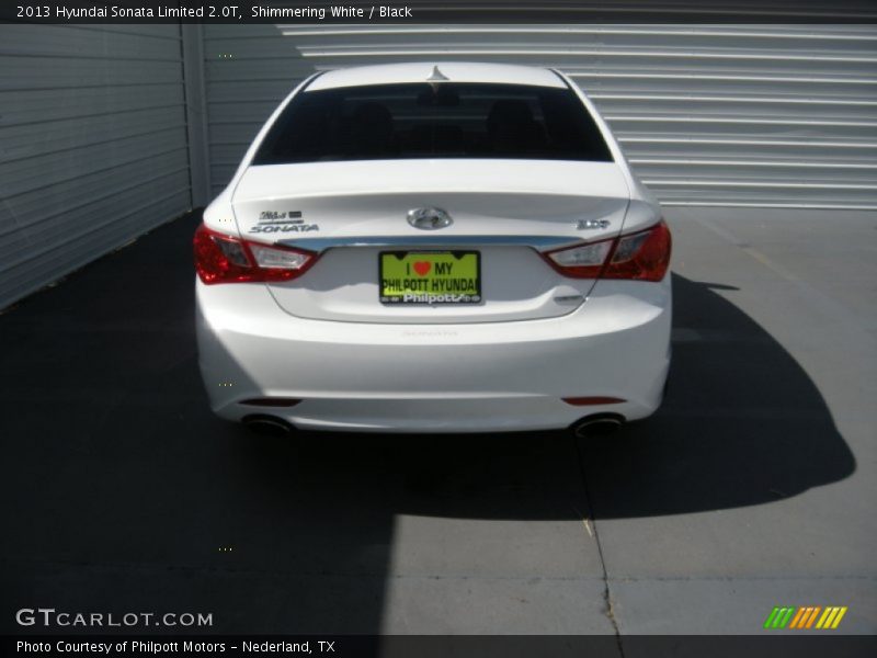 Shimmering White / Black 2013 Hyundai Sonata Limited 2.0T