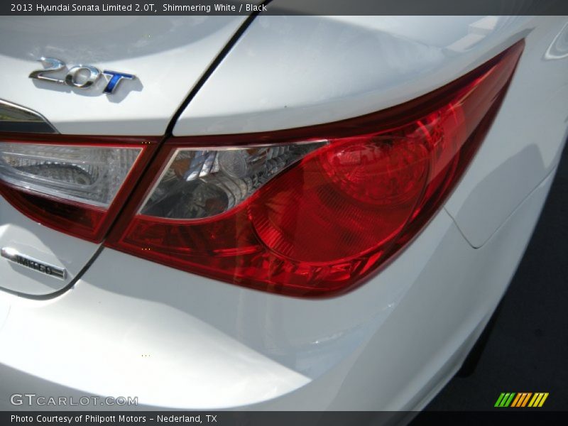 Shimmering White / Black 2013 Hyundai Sonata Limited 2.0T