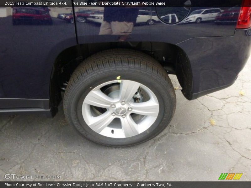 True Blue Pearl / Dark Slate Gray/Light Pebble Beige 2015 Jeep Compass Latitude 4x4