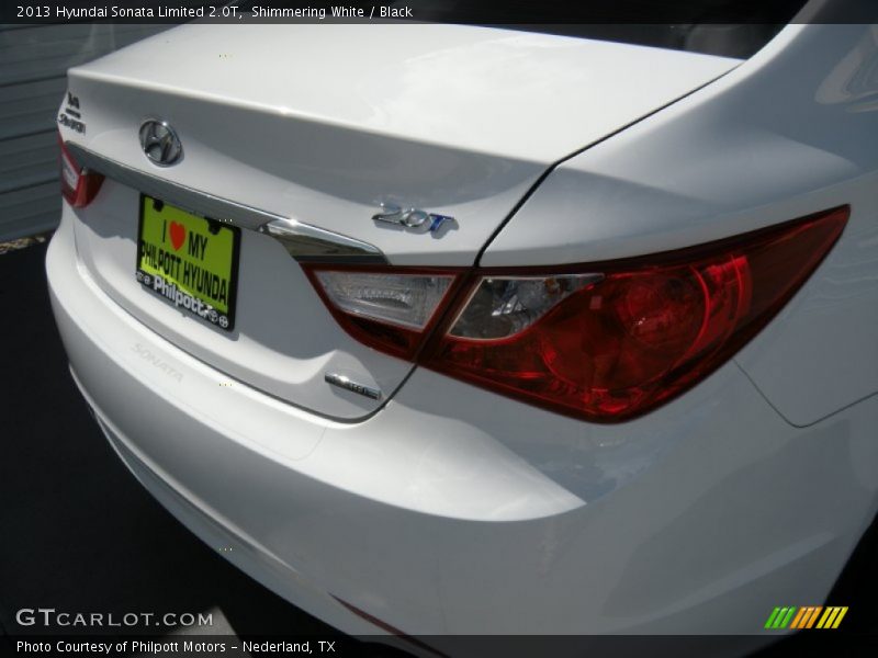 Shimmering White / Black 2013 Hyundai Sonata Limited 2.0T