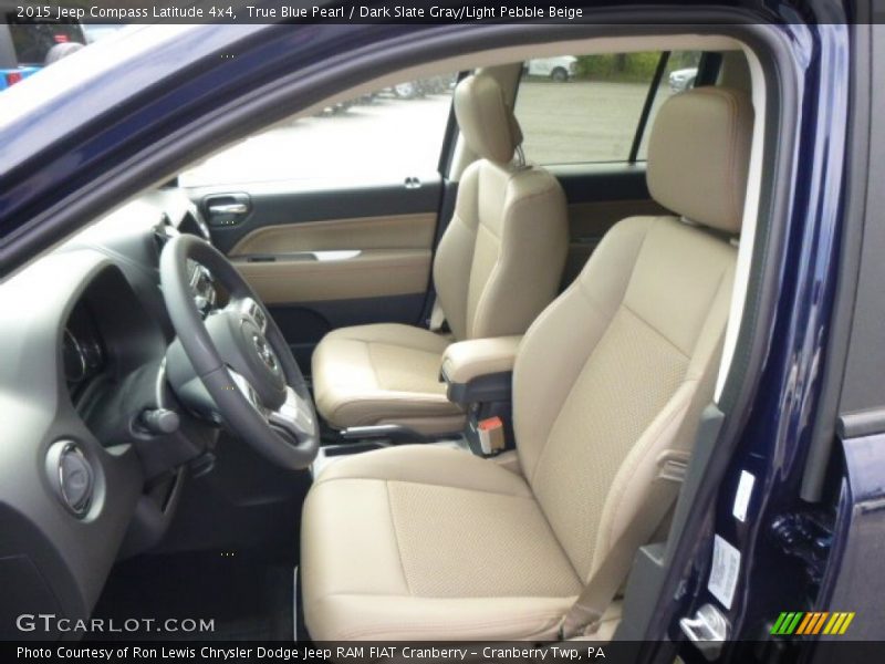 True Blue Pearl / Dark Slate Gray/Light Pebble Beige 2015 Jeep Compass Latitude 4x4