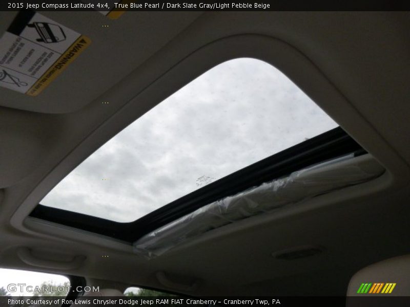 True Blue Pearl / Dark Slate Gray/Light Pebble Beige 2015 Jeep Compass Latitude 4x4