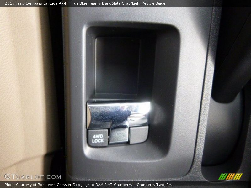 True Blue Pearl / Dark Slate Gray/Light Pebble Beige 2015 Jeep Compass Latitude 4x4