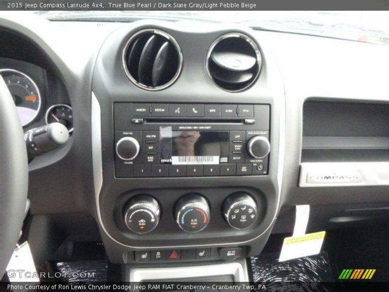 True Blue Pearl / Dark Slate Gray/Light Pebble Beige 2015 Jeep Compass Latitude 4x4