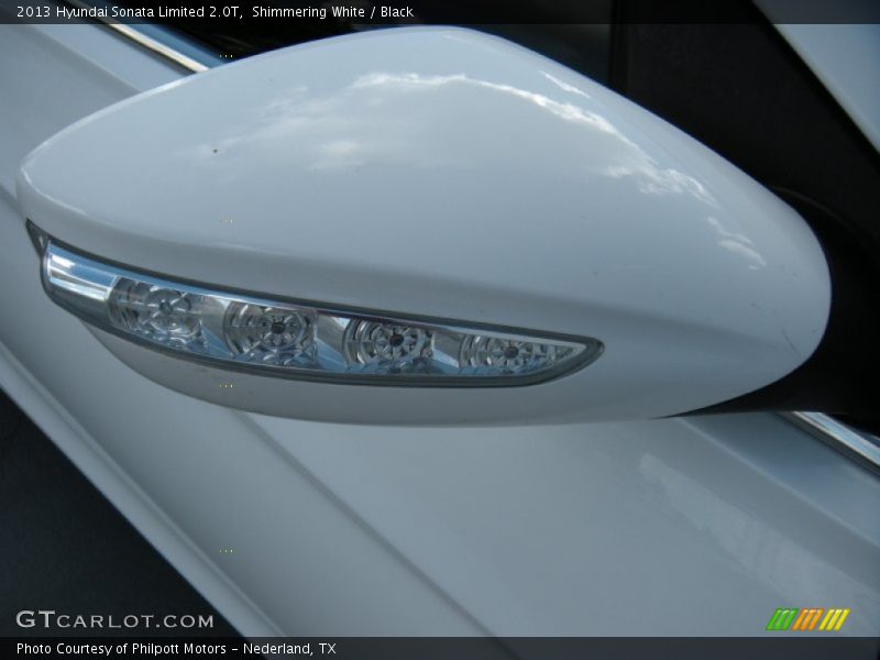 Shimmering White / Black 2013 Hyundai Sonata Limited 2.0T