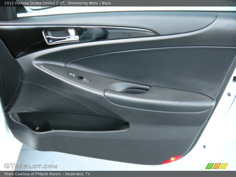 Shimmering White / Black 2013 Hyundai Sonata Limited 2.0T