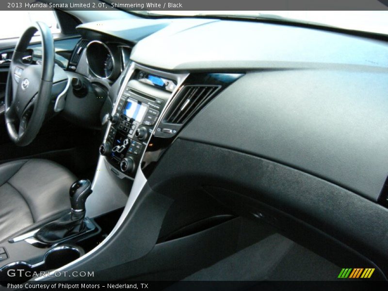Shimmering White / Black 2013 Hyundai Sonata Limited 2.0T