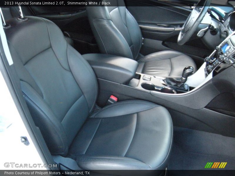 Shimmering White / Black 2013 Hyundai Sonata Limited 2.0T