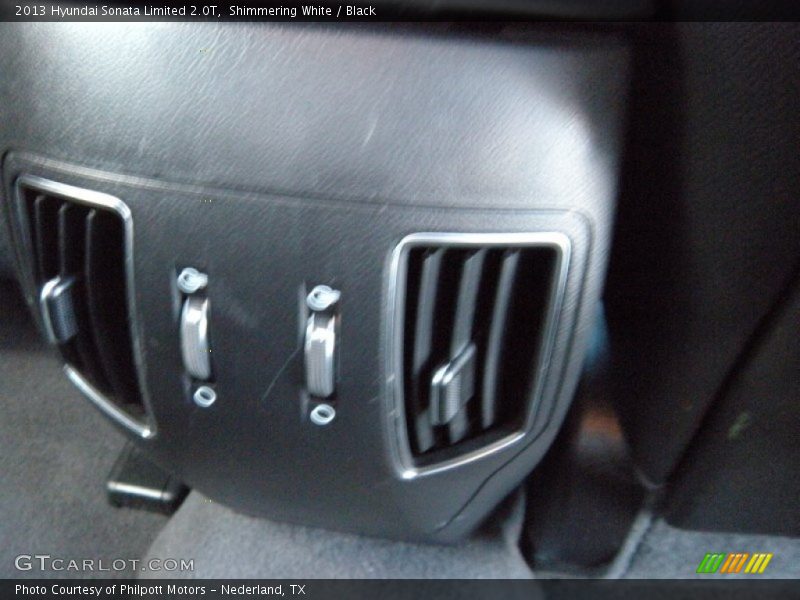 Shimmering White / Black 2013 Hyundai Sonata Limited 2.0T