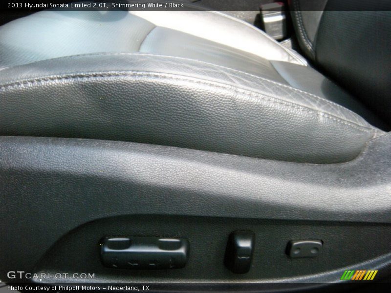 Shimmering White / Black 2013 Hyundai Sonata Limited 2.0T