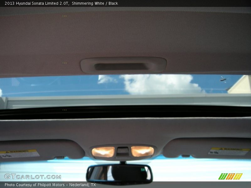 Shimmering White / Black 2013 Hyundai Sonata Limited 2.0T