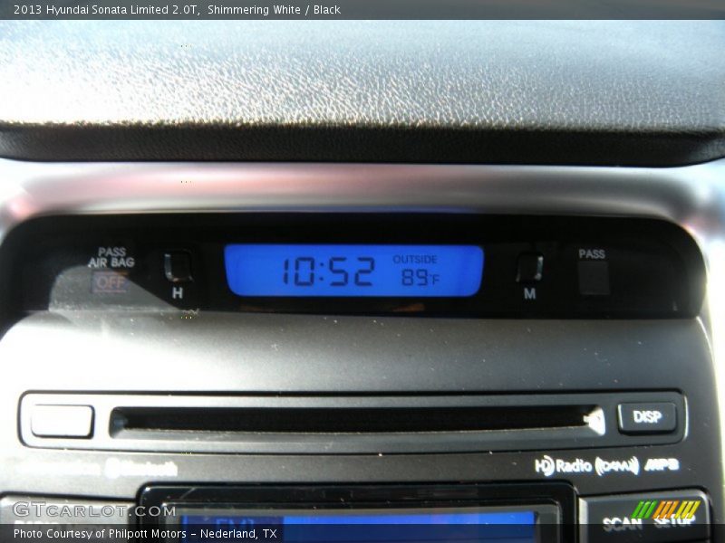 Shimmering White / Black 2013 Hyundai Sonata Limited 2.0T