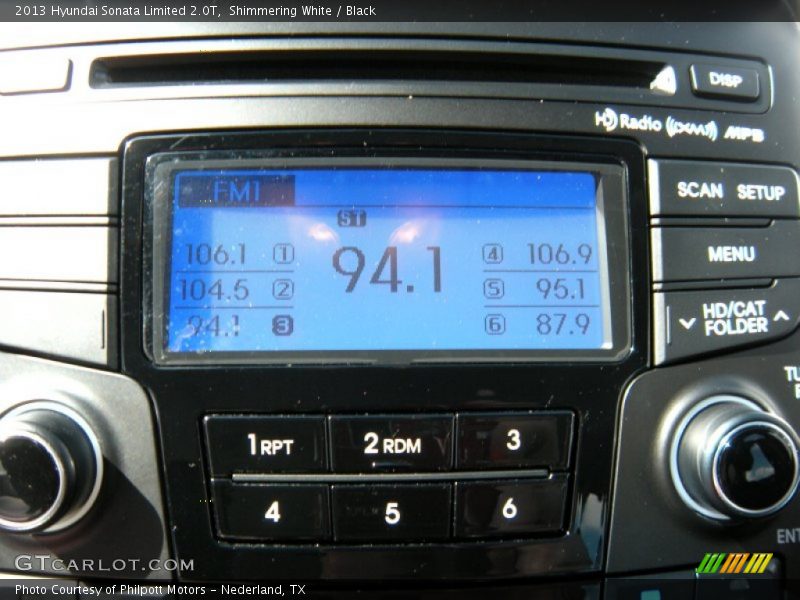 Shimmering White / Black 2013 Hyundai Sonata Limited 2.0T