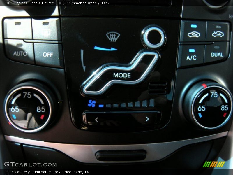 Shimmering White / Black 2013 Hyundai Sonata Limited 2.0T