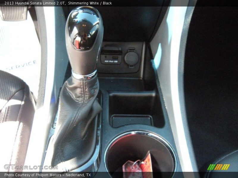 Shimmering White / Black 2013 Hyundai Sonata Limited 2.0T