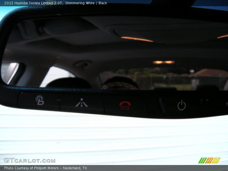 Shimmering White / Black 2013 Hyundai Sonata Limited 2.0T