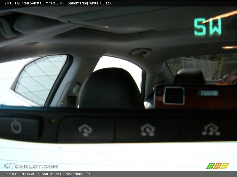 Shimmering White / Black 2013 Hyundai Sonata Limited 2.0T