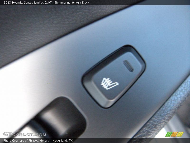 Shimmering White / Black 2013 Hyundai Sonata Limited 2.0T