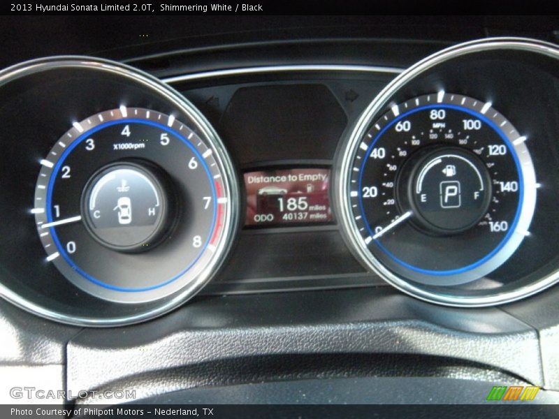 Shimmering White / Black 2013 Hyundai Sonata Limited 2.0T