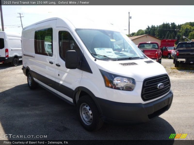Oxford White / Pewter 2015 Ford Transit Van 150 MR Long
