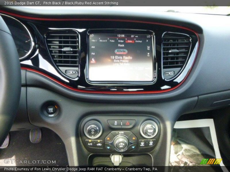 Pitch Black / Black/Ruby Red Accent Stitching 2015 Dodge Dart GT