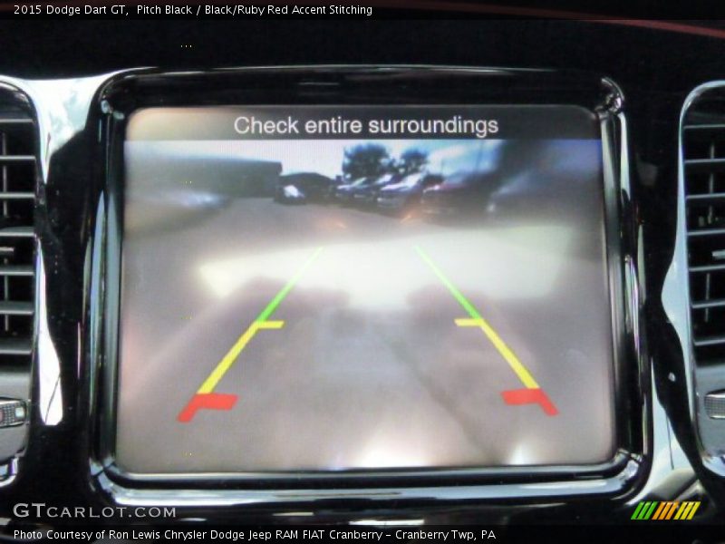 Pitch Black / Black/Ruby Red Accent Stitching 2015 Dodge Dart GT