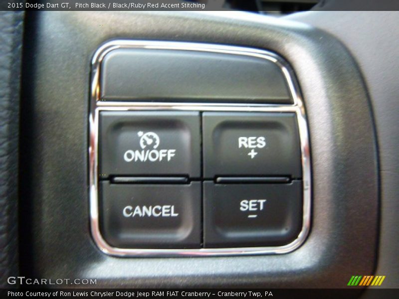 Pitch Black / Black/Ruby Red Accent Stitching 2015 Dodge Dart GT