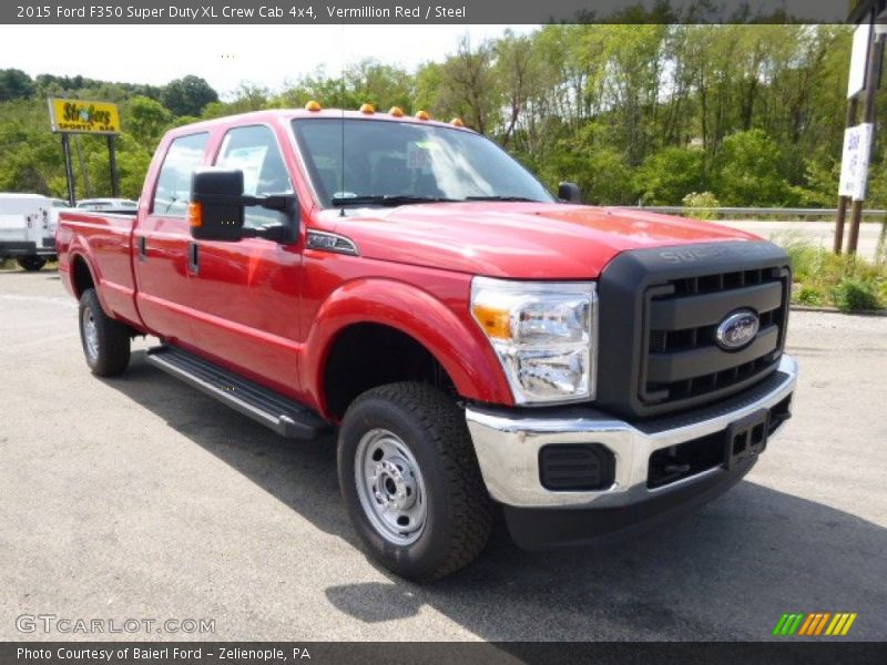 Vermillion Red / Steel 2015 Ford F350 Super Duty XL Crew Cab 4x4