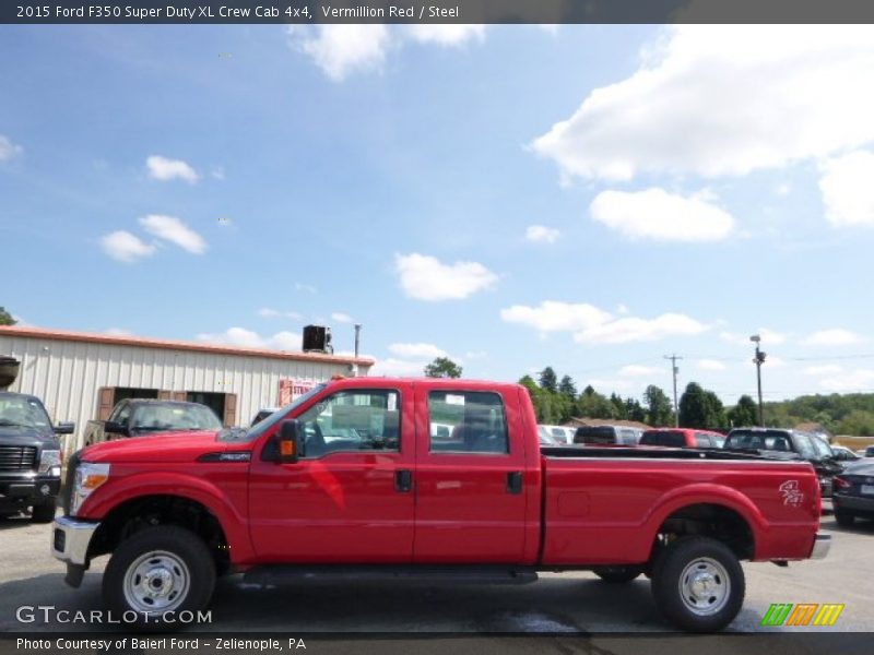 Vermillion Red / Steel 2015 Ford F350 Super Duty XL Crew Cab 4x4