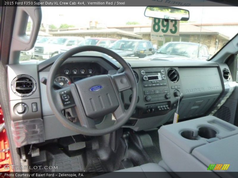 Vermillion Red / Steel 2015 Ford F350 Super Duty XL Crew Cab 4x4