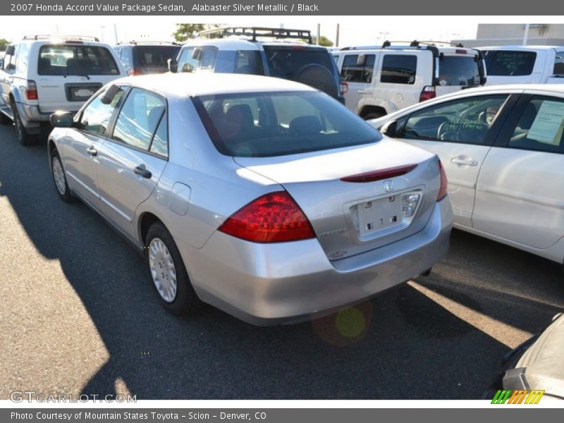 Alabaster Silver Metallic / Black 2007 Honda Accord Value Package Sedan