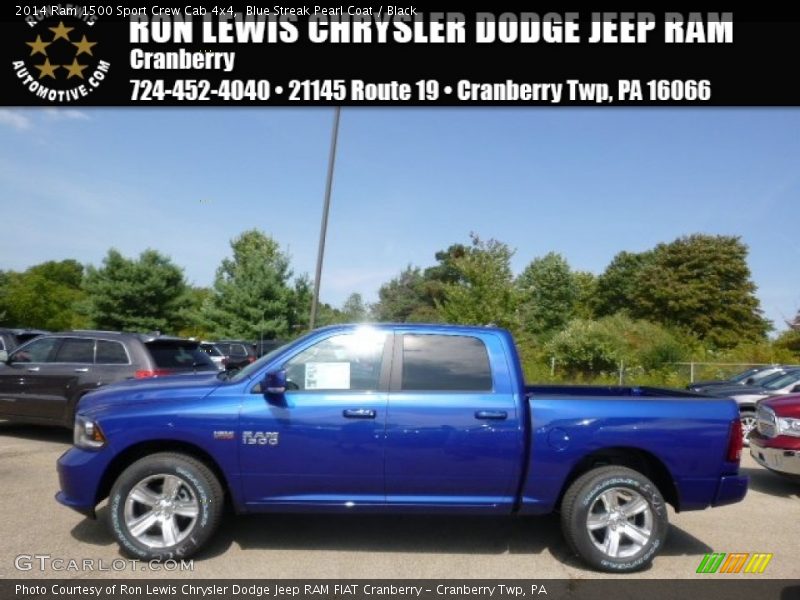 Blue Streak Pearl Coat / Black 2014 Ram 1500 Sport Crew Cab 4x4