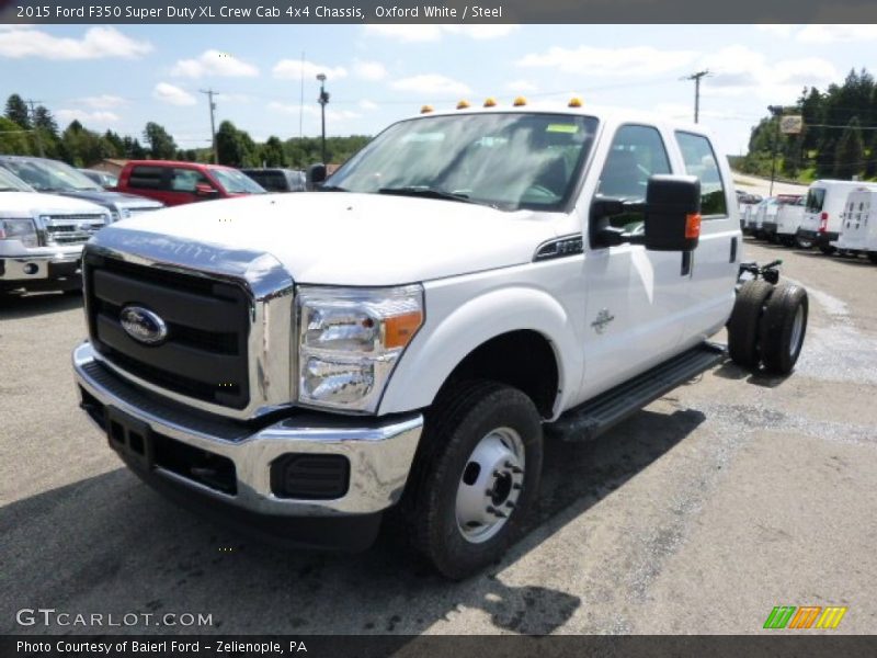 Oxford White / Steel 2015 Ford F350 Super Duty XL Crew Cab 4x4 Chassis